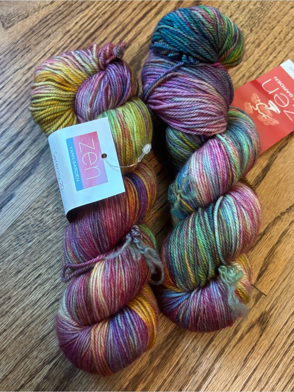 Zen Yarn Garden Lot of 2 Serenity 20 Party Girl Merino Wool Cashmere Nylon NWT